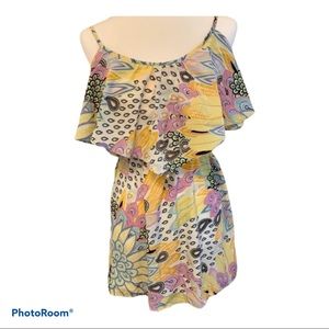 G L A M Pastel Colored Sundress Overlay Top Sz S